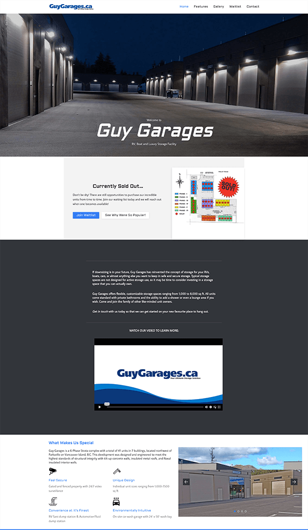 Guy Garages Homepage Full View