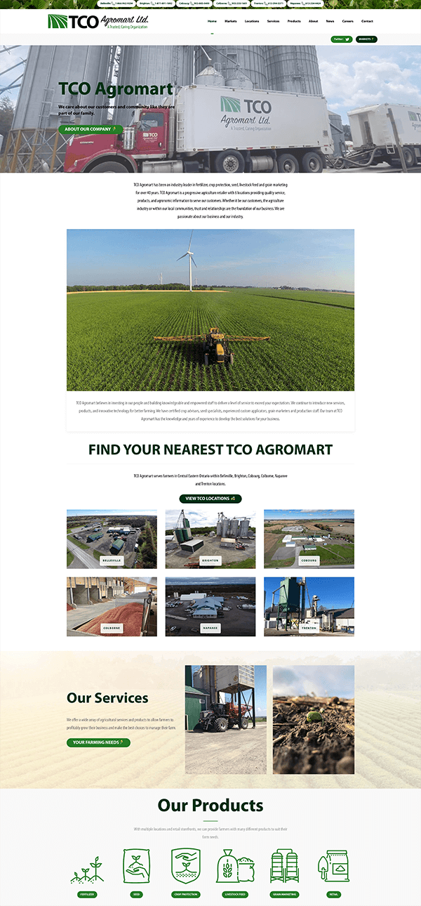 TCO Agromart Homepage Full View