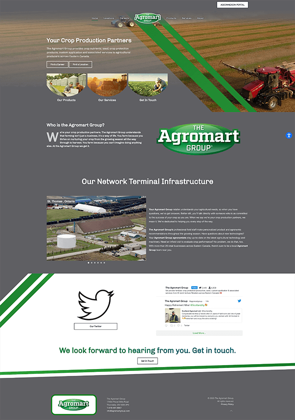 Agromart Group Homepage Full View
