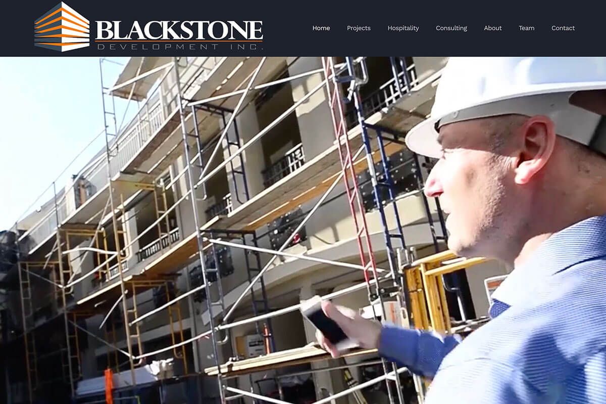 Blackstone Development Inc. Home Hero Desktop VIew