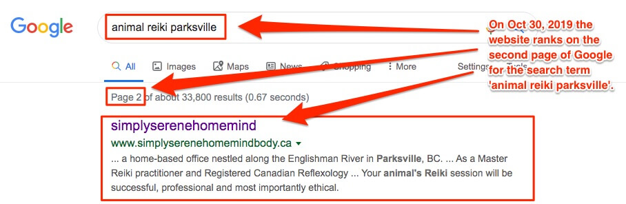 animal reiki in parksville Google search results October 2019