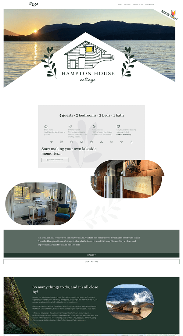 Hampton House Cottage Homepage Full View