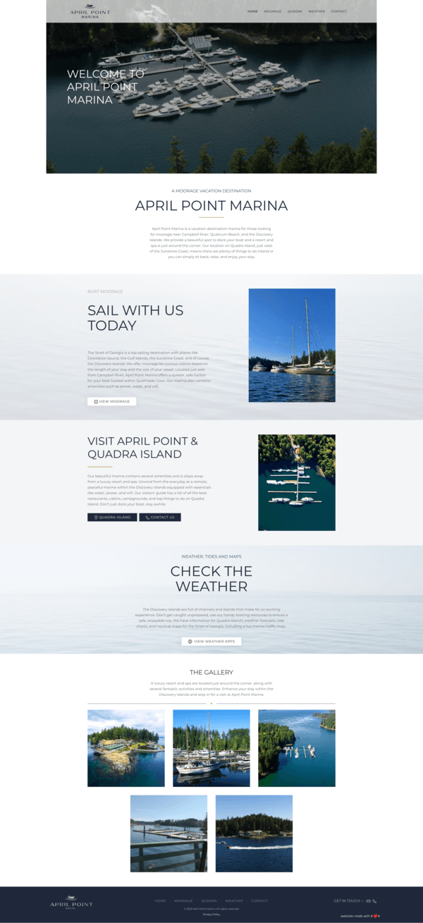 April Point Marina Home Hero Full View