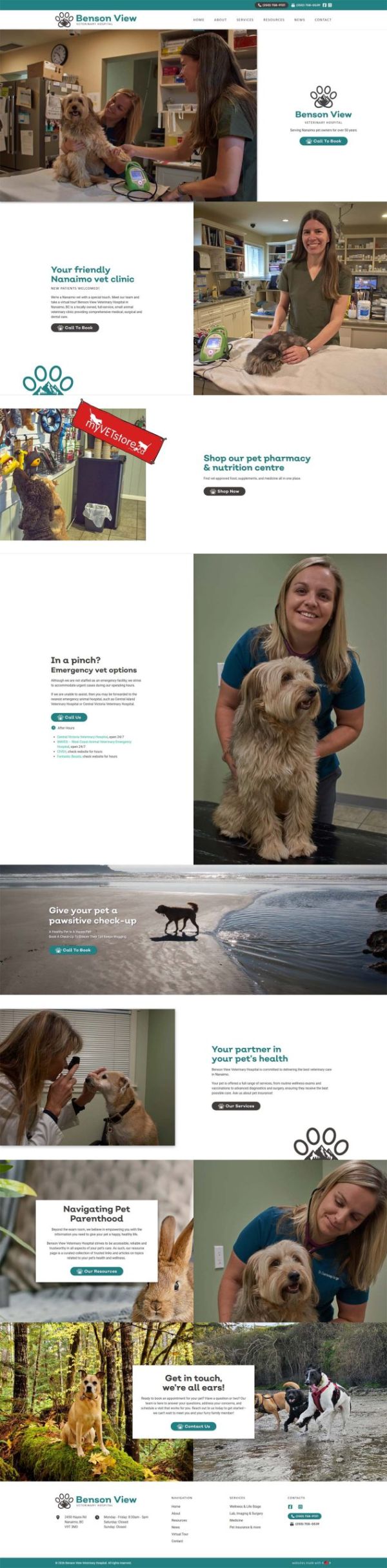 Benson View Veterinary Hospital Full Homepage View